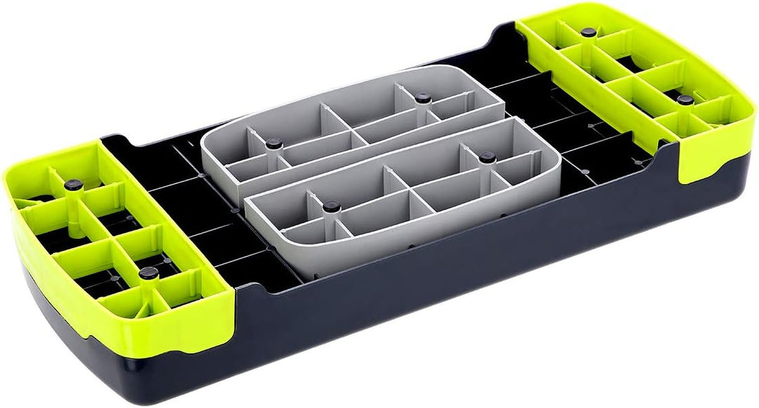 HMS Steppbrett Crossfit Fitness Stepper 3-Stufen Stepper Step-Bench - Grün-grau - AS002 - Länge 67 c