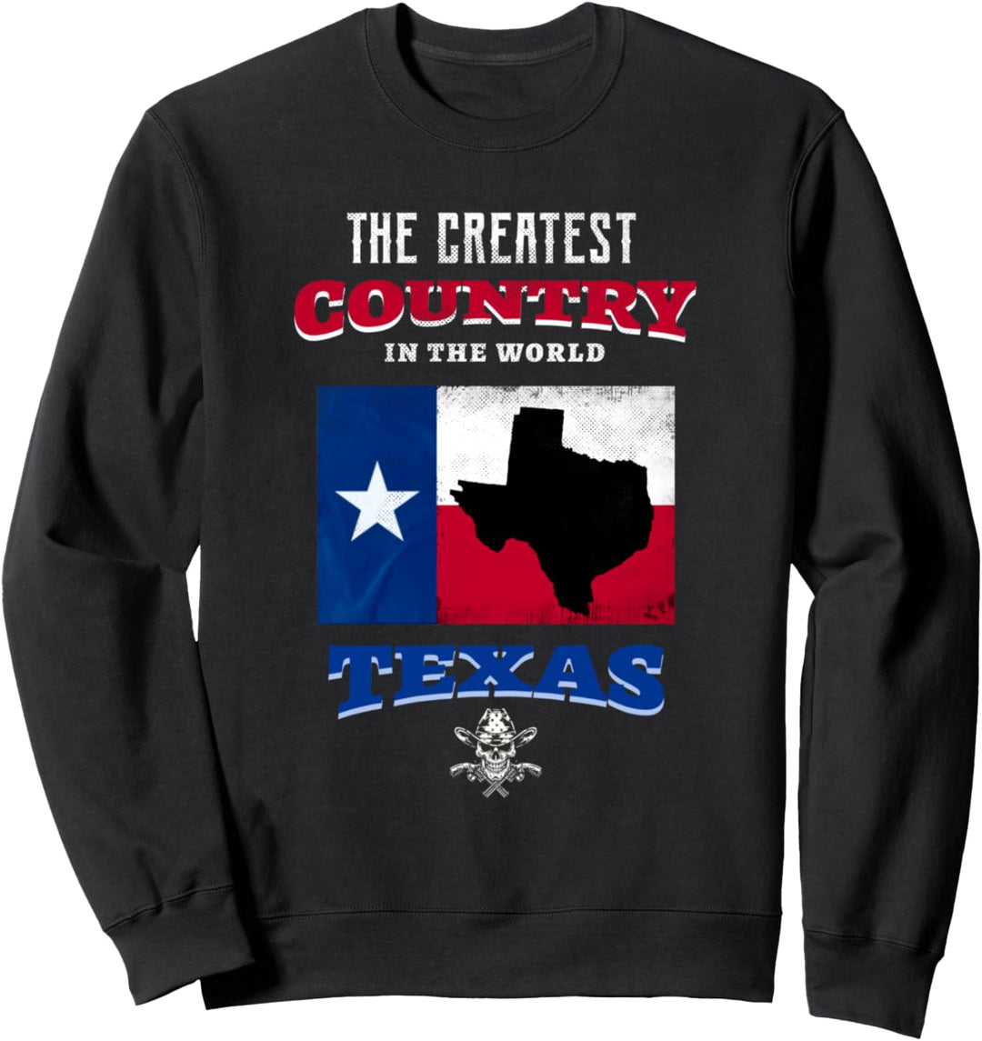 Texas stolzer Texaner Present Flagge des Bundesstaates Texas Sweatshirt