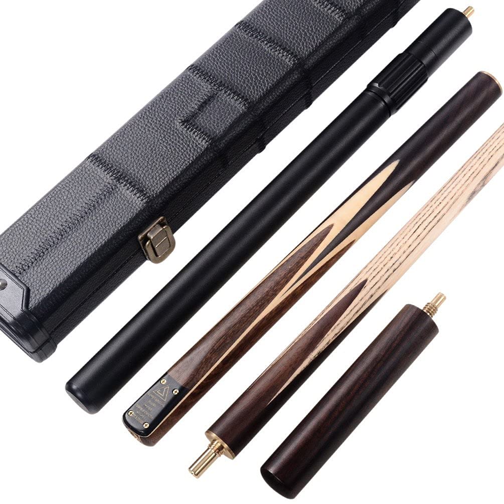 CUESOUL Classic Handmade 57 Zoll Rosewood Snooker Cue mit schwarzem Gehäuse aus Cue und Aluminium Te