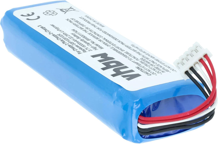 vhbw 1x Akku Ersatz für JBL GSP1029102R für Lautsprecher Boxen Speaker (6000 mAh, 3,7 V, Li-Polymer)