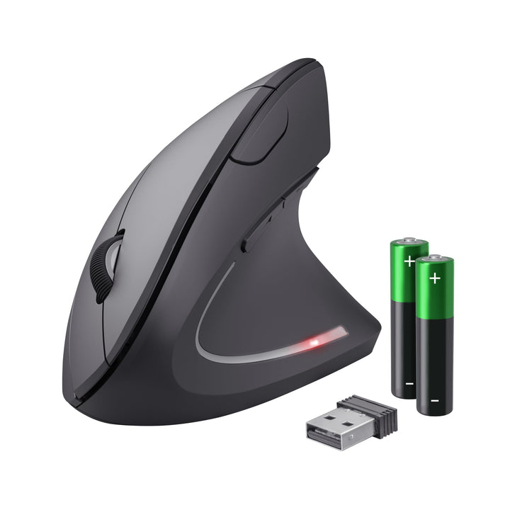 Trust Verto Kabellose Vertikale Maus, Wireless Ergonomische Maus, Vorbeugung Gegen Mausarm/Tennisarm