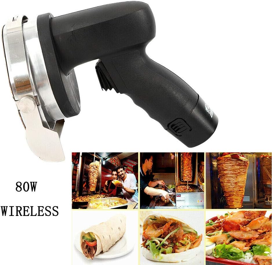 Bathrena Dönermesser, 80W Dönerschneider Kebabschneider Gyrosmesser Messer Döner Elektrisch Commerci