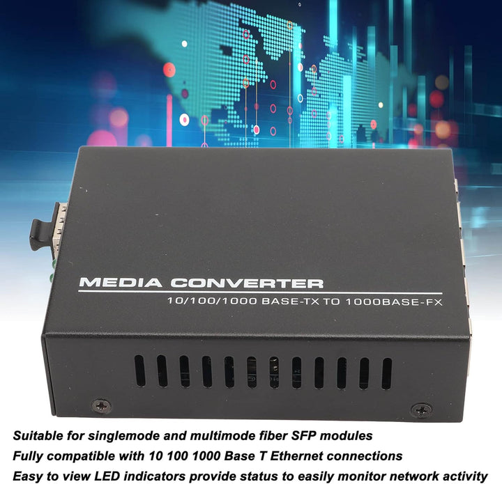 Medienkonverter, Gigabit 1 SFP-Port, 4 RJ45-Ports, 10/100/1000Base TX auf 1000Base FX, 25 km Reichwe