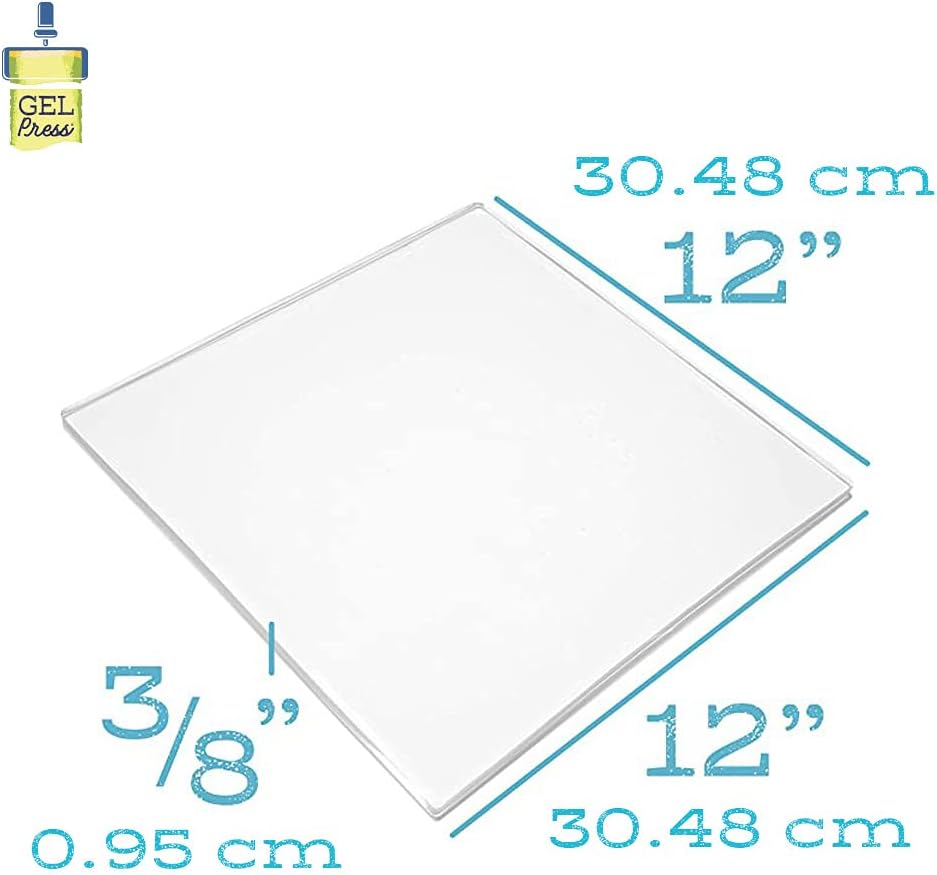 Gel Press 10803 Silikon Stempel Druckplatte, Mehrfarbig, 12 x 12 in 12 x 12 in GEL10803, 12 x 12 in