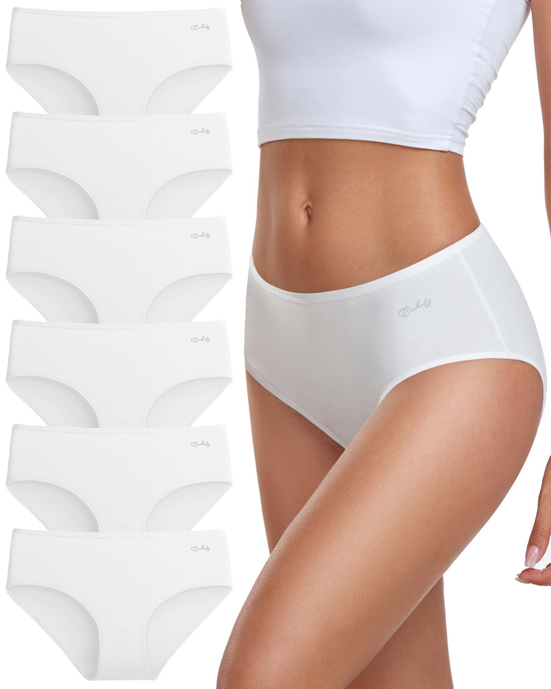 coskefy Unterhosen Damen, 6er Pack Slips Damen Baumwolle, Bequeme Frauen Unterwäsche, Atmungsaktiv P
