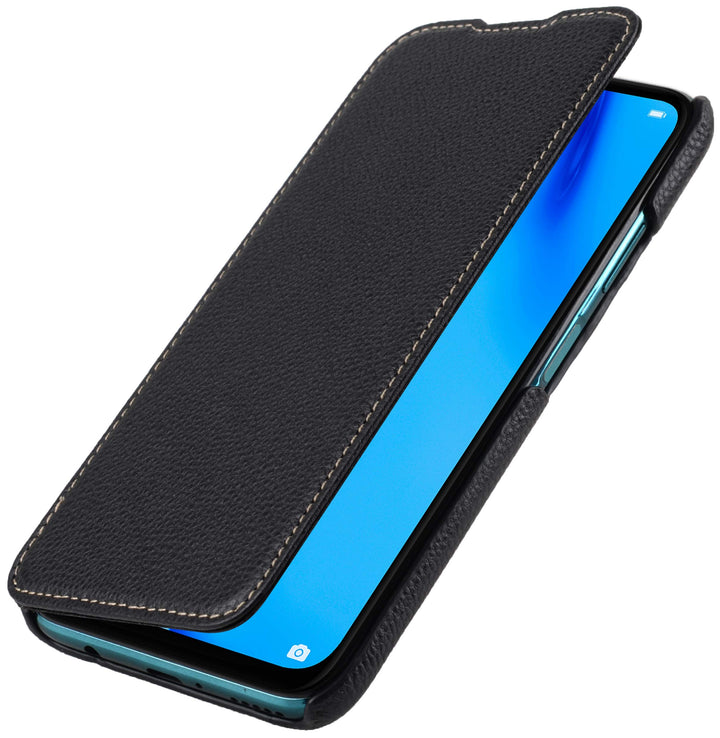 STILGUT Book Case kompatibel mit Huawei P40 lite Hülle aus Leder zum Klappen, Klapphülle, Handyhülle