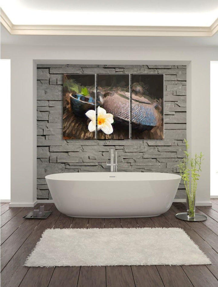 Pixxprint Teekanne als Leinwandbild/Grösse: 3 Teilig (120x80) cm/Wandbild/Kunstdruck/fertig bespannt
