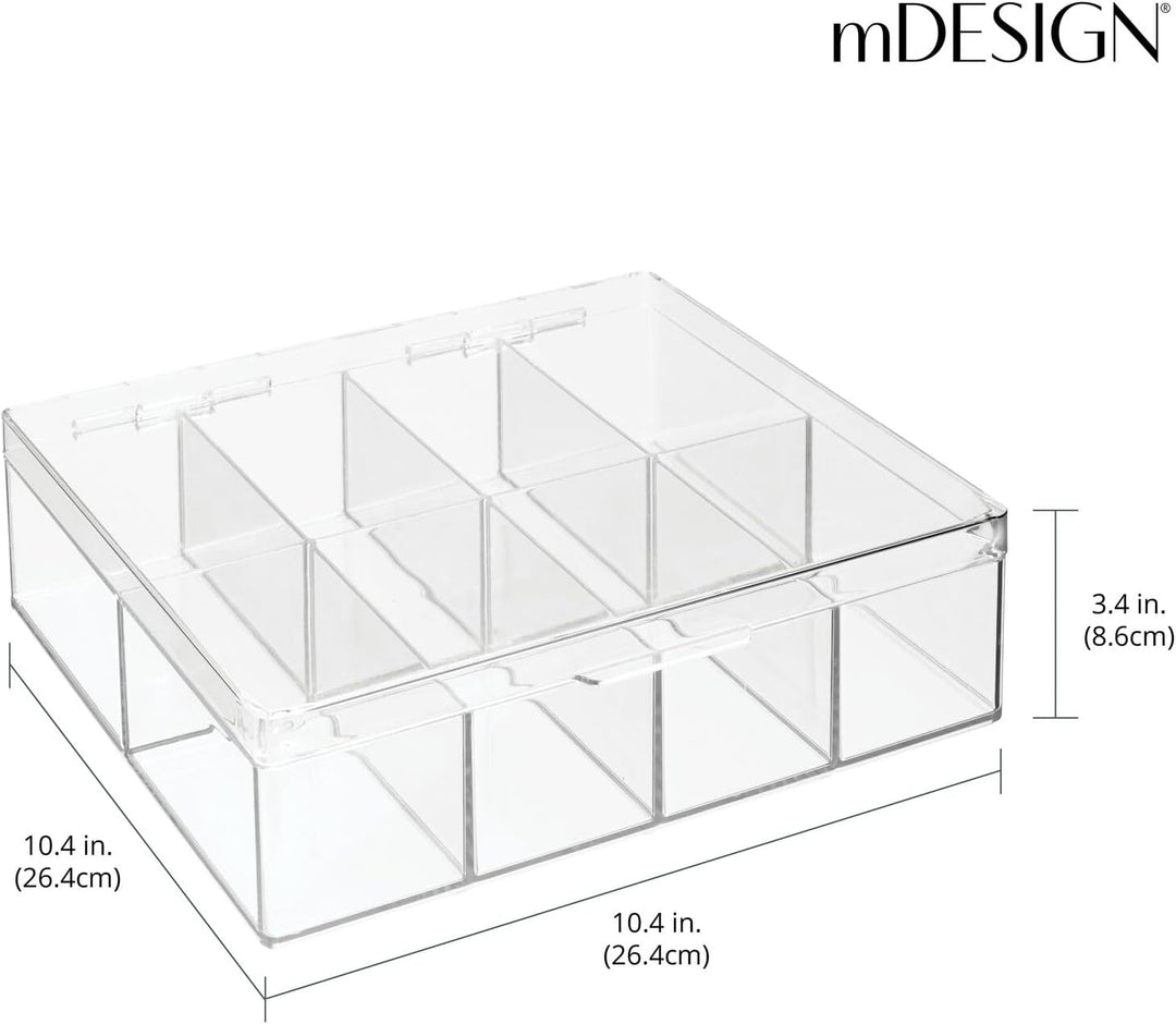 mDesign Küchen Organizer – praktischer Kasten mit Deckel für Küche und Speisekammer – Aufbewahrungsb