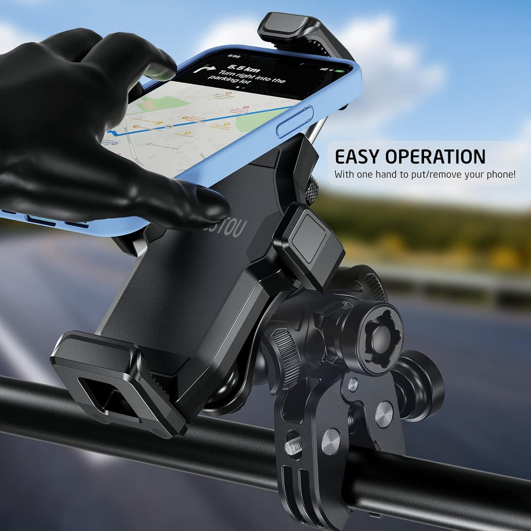 iMESTOU Antivibrationen Motorrad Telefonhalterung mit 1 Kugelkopf Passend für RAM B Grösse Halterung