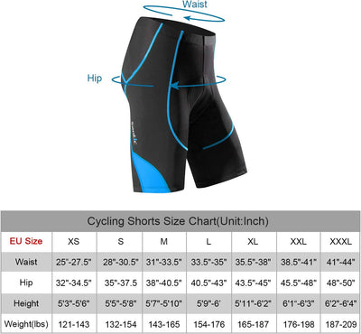 Santic Radlerhose Herren Kurz mit Sitzpolster Radhose Herren Kurz Fahrradhose Herren Gepolstert Rads