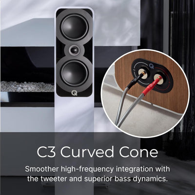 Q Acoustics 5040 Standlautsprecher Santos Palisander (Einzellautsprecher) - 2 x 5 Mittel-/Bass-Treib