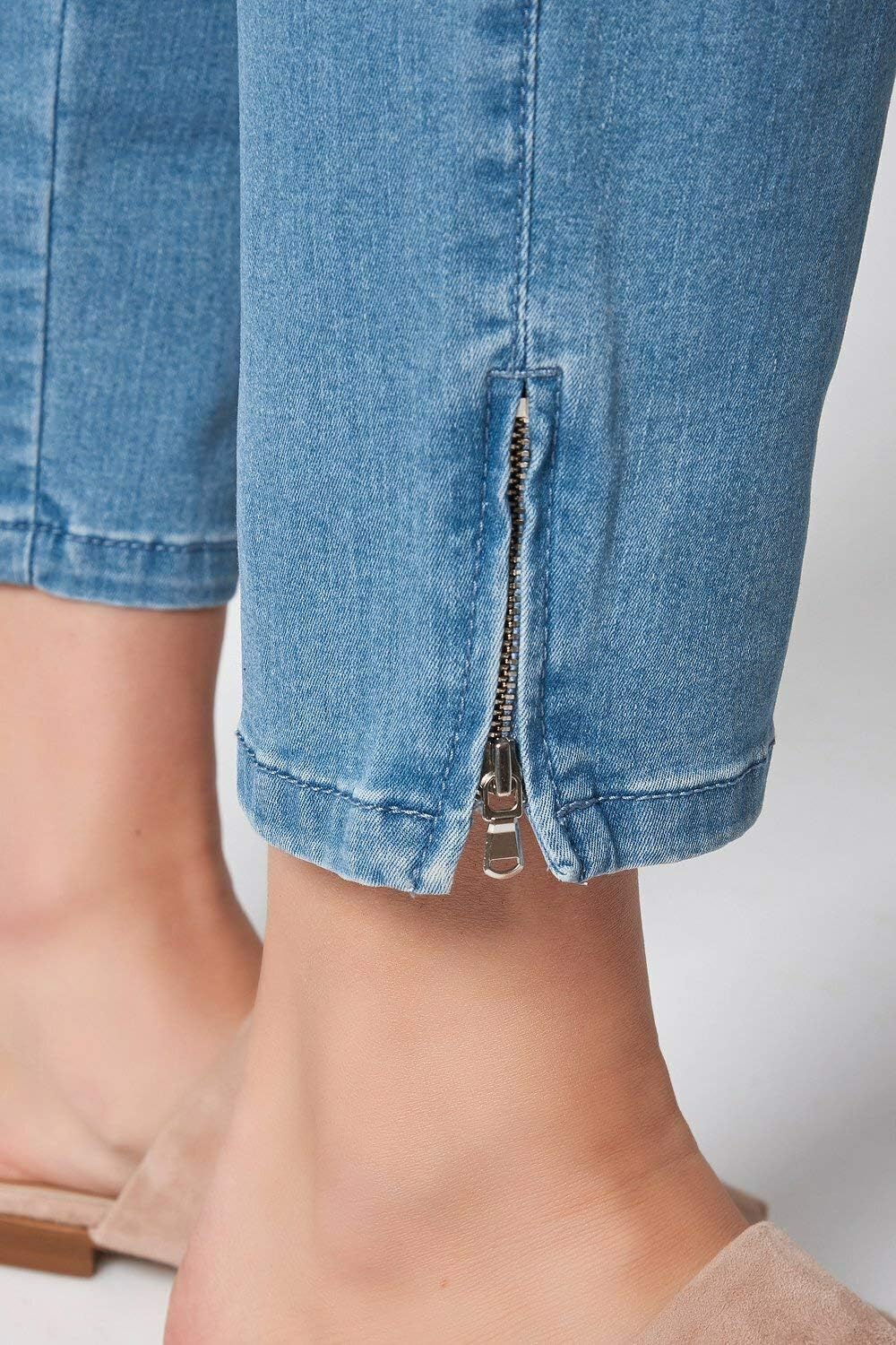 TONI Damen 7/8-Jeans »Perfect Shape« mit Saumzippern 36 Bleached