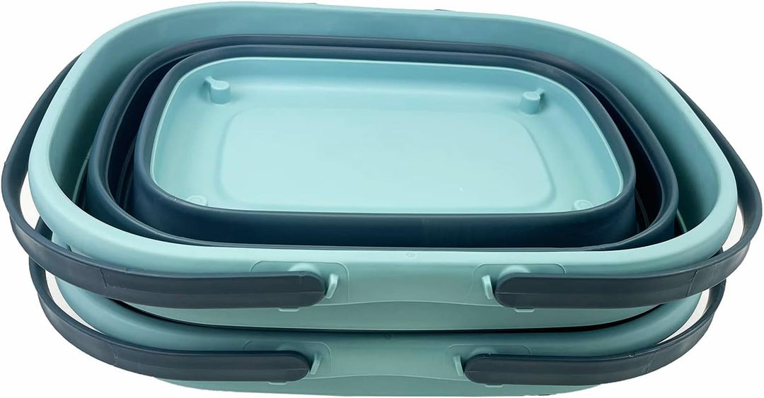 SAMMART 17L Faltbarer Korb mit Griff – Tragbarer Outdoor-Picknickkorb/Krater und 360° drehbare Räder