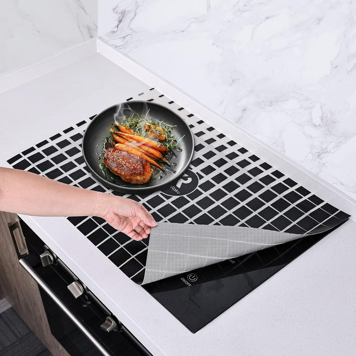 KitchenRaku Grosse Induktion schutzmatte 52x78cm, Silikon Induktionskochfeld Schutzmatte (magnetisch