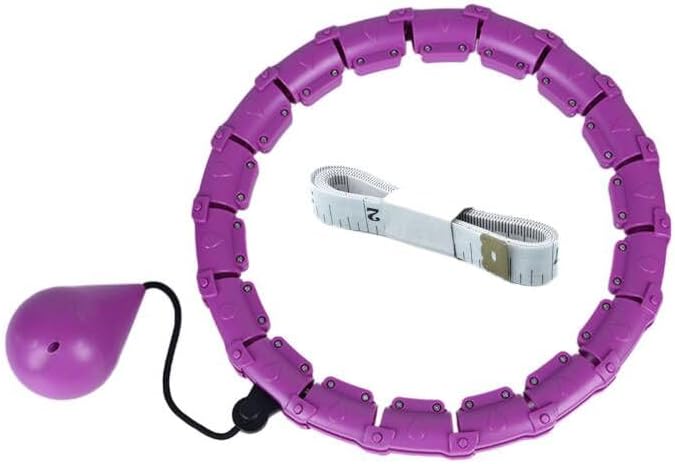 Pterygoid Hoola Reifen Hoop Erwachsene,Smart Hula Fitness Reifen mit Gewicht und 24 Abnehmbaren Teil