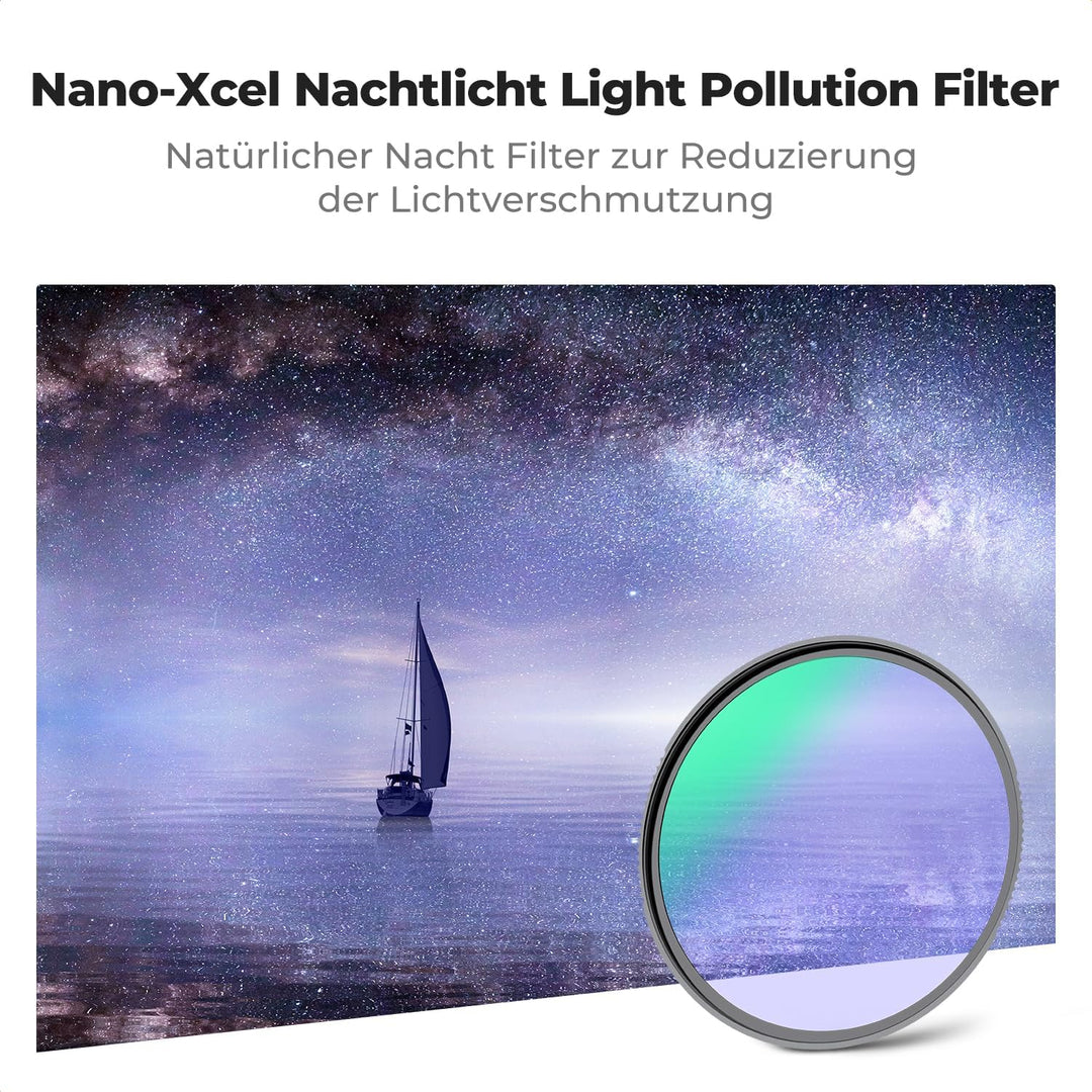 K&F Concept Nano-X 52mm Natural Night Filter Astroklar Nachtlicht Light Pollution Filter für Nachtau