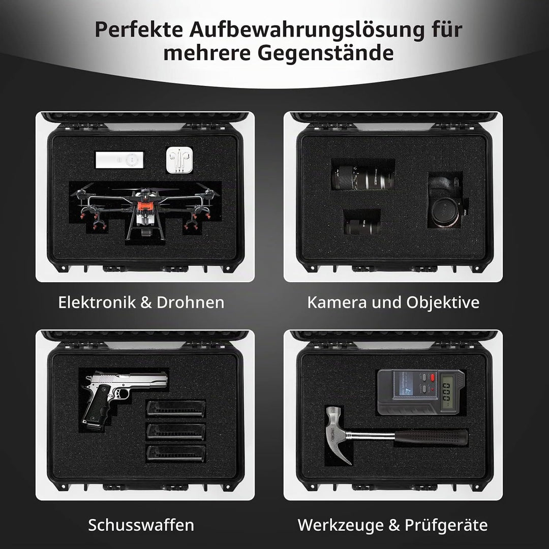 GIANTEX Kamera Koffer, Outdoor Fotokoffer Wasserdicht Staubdicht, Universalkoffer Hartschalenkoffer