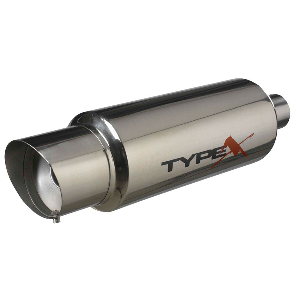 AUTO-STYLE Sportauspuff universal Typ X Racing 'DualSound' - Ø150mm - Angle Tip