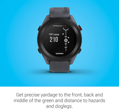 Garmin Approach S12, einfach zu bedienende GPS-Golf-Uhr, 42k+ vorinstallierte Plätze, Granitblau, 01