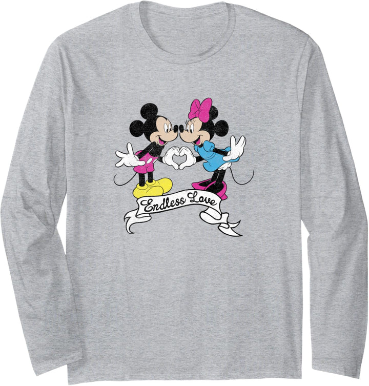 Disney Mickey & Minnie Valentinstag Endless Love Retro Langarmshirt