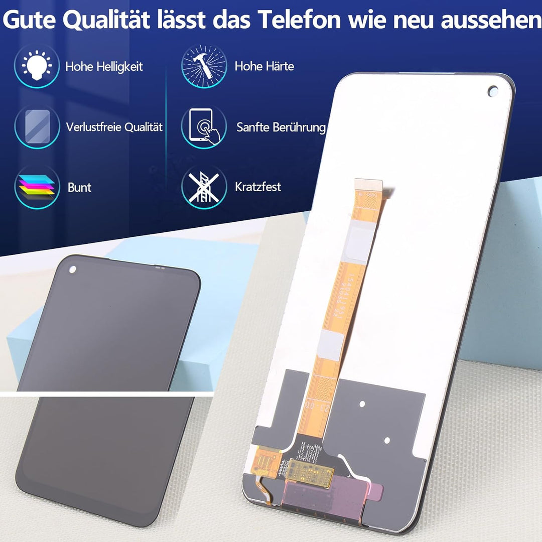 RongZy Kompatibel mit Oppo A74 5G/A54 5G/A93 5G Ersatz Bildschirm LCD Display und Touchscreen-Digiti