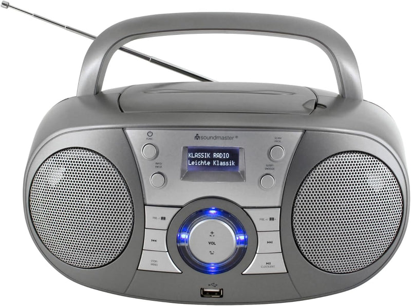 Soundmaster SCD1800TI tragbares Digitalradio CD-Player DAB+ UKW-RDS USB AUX Bluetooth