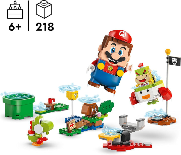 LEGO Super Mario Abenteuer mit dem interaktiven Mario, Set mit Junior-Clown-Kutsche, Spielzeug-Yoshi