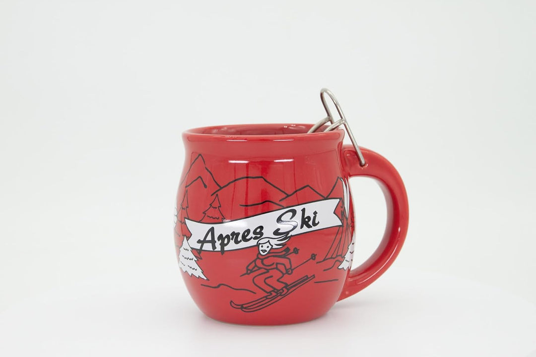 Feuerzangentasse 1er-Set, mit Rum, Rot/Après-Ski - für Feuerzangenbowle Rot / Après-ski, Rot / Après
