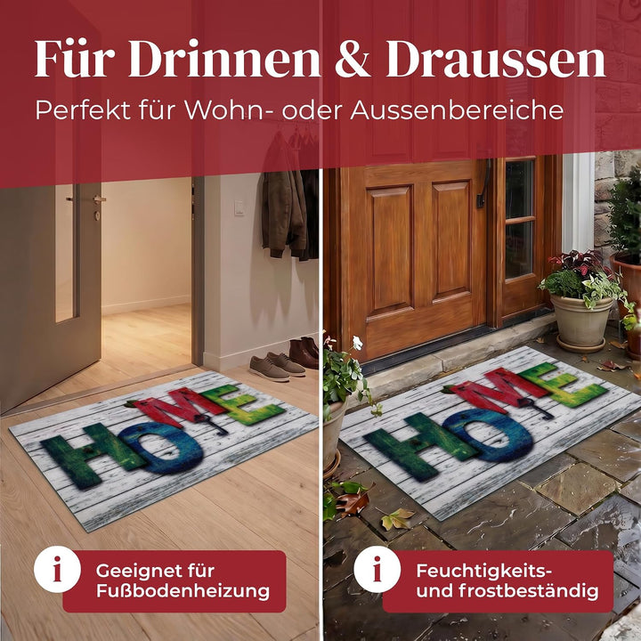 Fussmatte in vielen Schmutzfangmatte ist für Innen- &amp; Aussenbereich geeignet | Fussabtreter saugt si