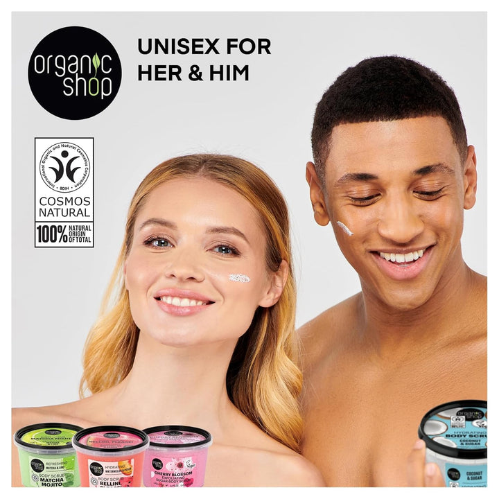 Organic Shop Body Scrub Natural Belgian Chocolate and Sugar 250 ml x 250 ml (1er Pack), x 250 ml (1e