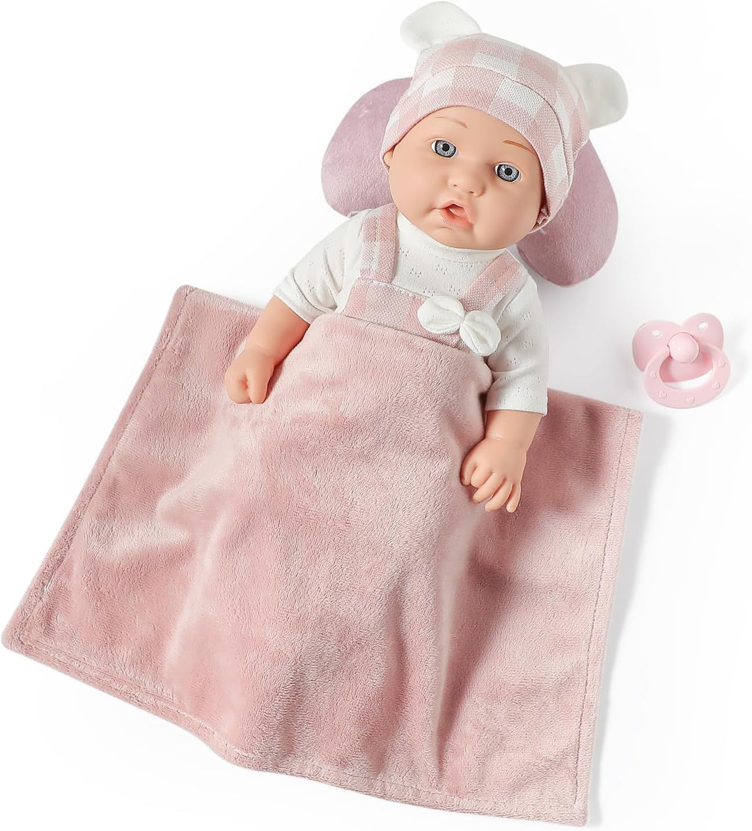 30,5 cm Baby Puppen Spielzeug Set mit Zubehör, inklusive Baby-Puppentrage, Stubenwagen, Schnuller un