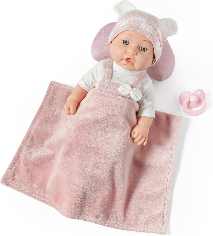 30,5 cm Baby Puppen Spielzeug Set mit Zubehör, inklusive Baby-Puppentrage, Stubenwagen, Schnuller un