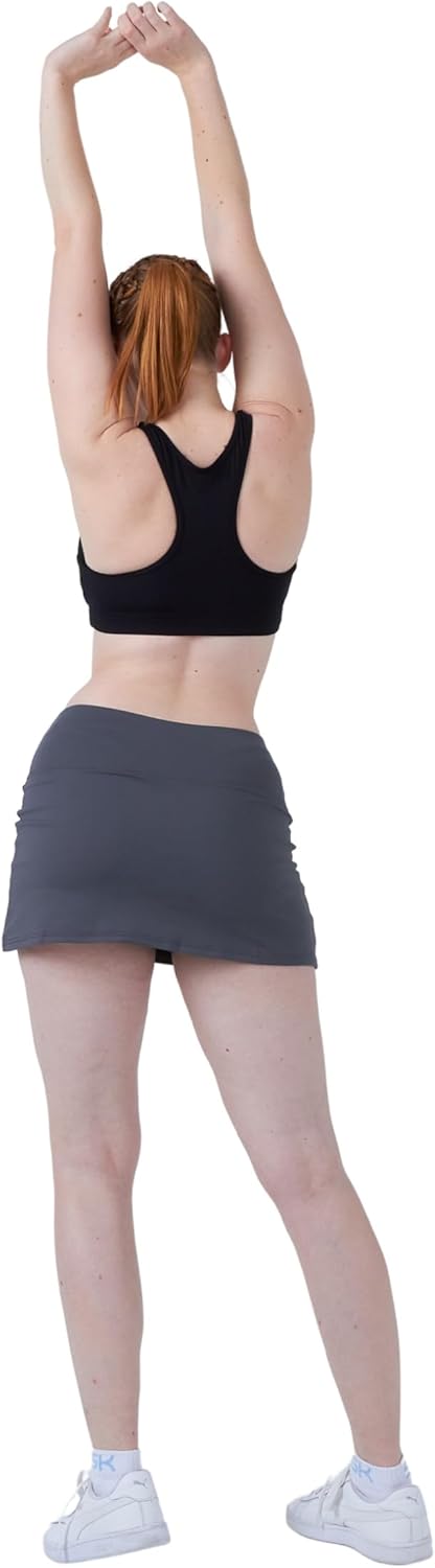 Sportkind Mädchen & Damen Tennis, Hockey, Golf, Padel, Basic Skort, Rock mit Innenhose, atmungsaktiv