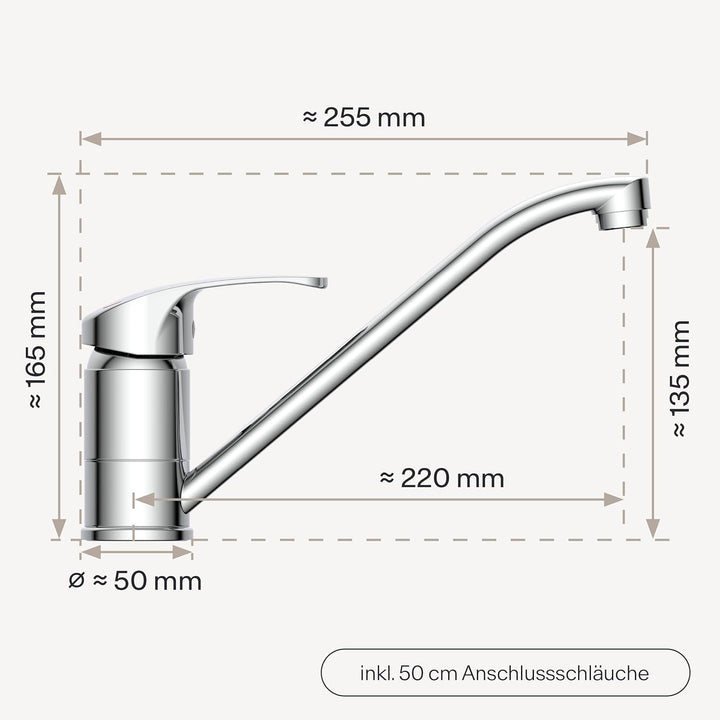 Küchenarmatur WK8 | Wasserhahn Küche | Armatur Spültisch | Mischbatterie für die Küche | Spültischar