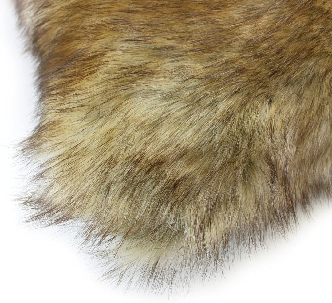 Gözze - Wohnkissenhülle, Kunstfell in edler Pelzoptik, Design Fuchs, 50 x 50 cm - Braun/Rot, Fuchs