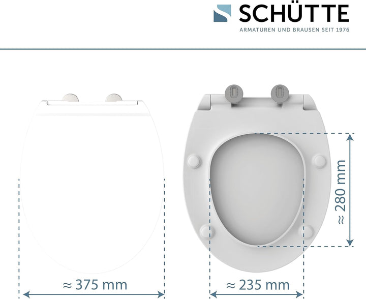 SCHÜTTE WC-Sitz passend zu Villeroy & Boch OMNIA, mit Absenkautomatik made in EU, Abnehmbarer Klodec