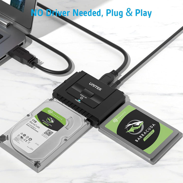 UNITEK USB 3.0 zu IDE SATA Konverter Externer Festplattenadapter für 2.5/3.5 Zoll HDD SSD Festplatte