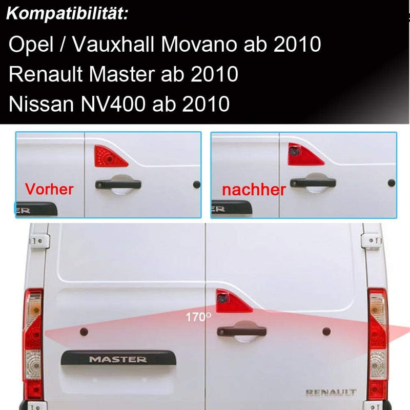 Kalakus Rückfahrsystem mit Rückfahrkamera im 3. Bremslicht Bremsleuchte Kamera+7" TFT LCD Monitor fü