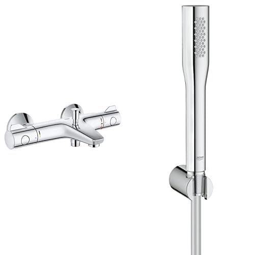 Grohe Grohtherm 800 Thermostate (Thermostat-Wannenbatterie, DN 15) chrom, 34567000 & Euphoria Cosmop