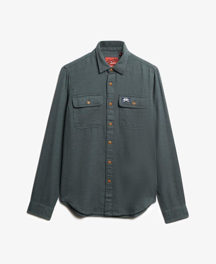 Superdry Herren Trailsman Overshirt in lockerer Passform S Balsam Grün, S Balsam Grün