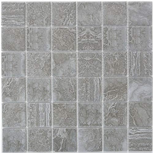 Mosaik Fliese Keramik Cortona dunkelgrau für WAND BAD DUSCHE KÜCHE FLIESENSPIEGEL THEKENVERKLEIDUNG