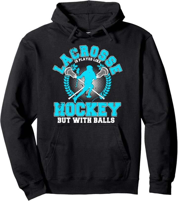 Lustiges Lacrosse Sport Motiv, Witziger Spruch Pullover Hoodie