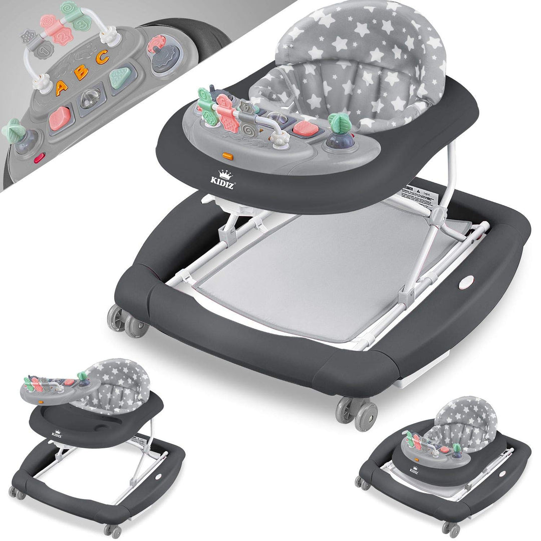 KIDIZ® 4in1 Lauflernhilfe Babywalker Spiel- und Lauflernwagen Gehfrei Schaukelfunktion Babywippe mit