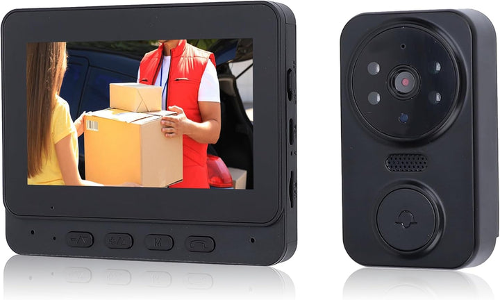 Video-Gegensprechanlage, Video-Türklingelkamera mit 4,3-Zoll-, Video-Türsprechanlage 8 MP HD-Kamera-