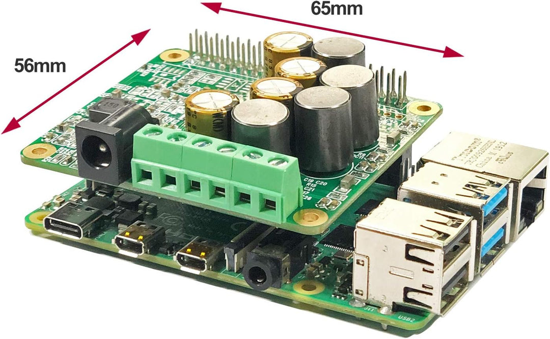 RPI HiFi AMP HAT TAS5713 Amplifier Audio Module 25W Class-D Power Sound Card Expansion Board for Ras