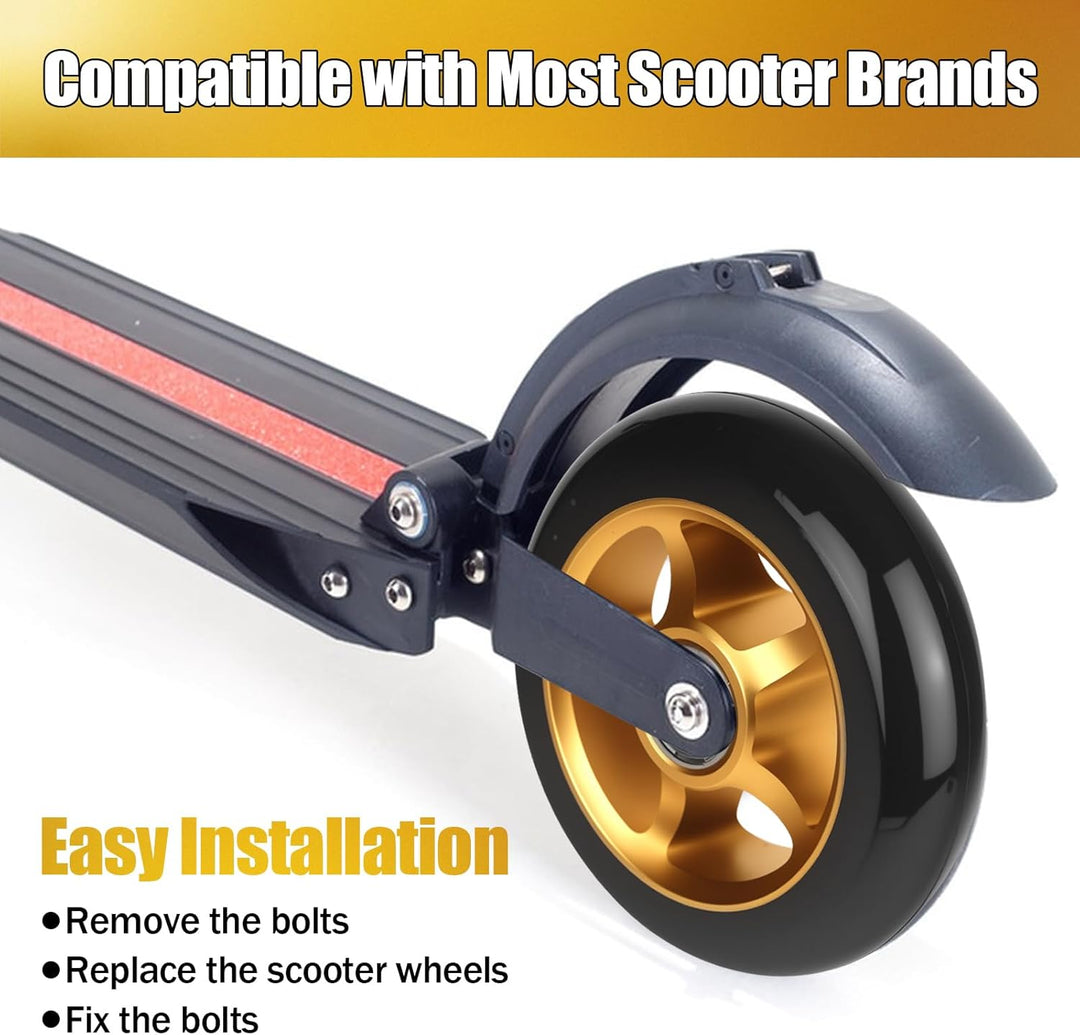 Stunt Scooter Rollen100mm, 2 Stück Stunt Scooter Räder Ersatzräder mit ABEC/ 9 Kugellager/Härtegrad