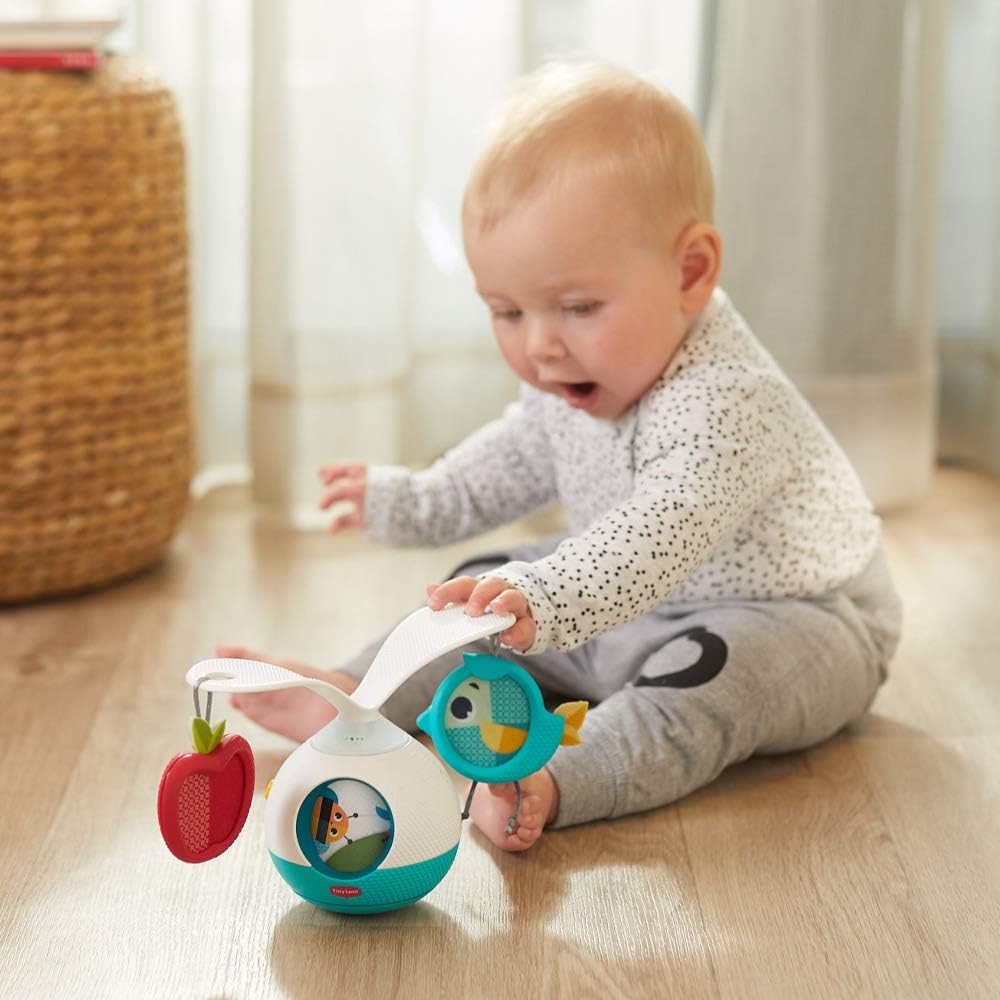 Tiny Love 2-in-1 Tummy Time Musik Mobile 360° drehbar, Licht & Elektronik, 3 Musik- & Geräuschmodi,