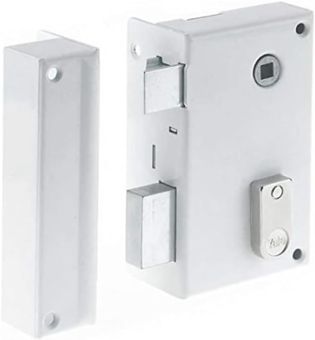 Yale YAV37G Vertikales Wandschloss, 2 Schlüssel, Links, für Gitter, weiss, Gauche Gauche Portal, Gau