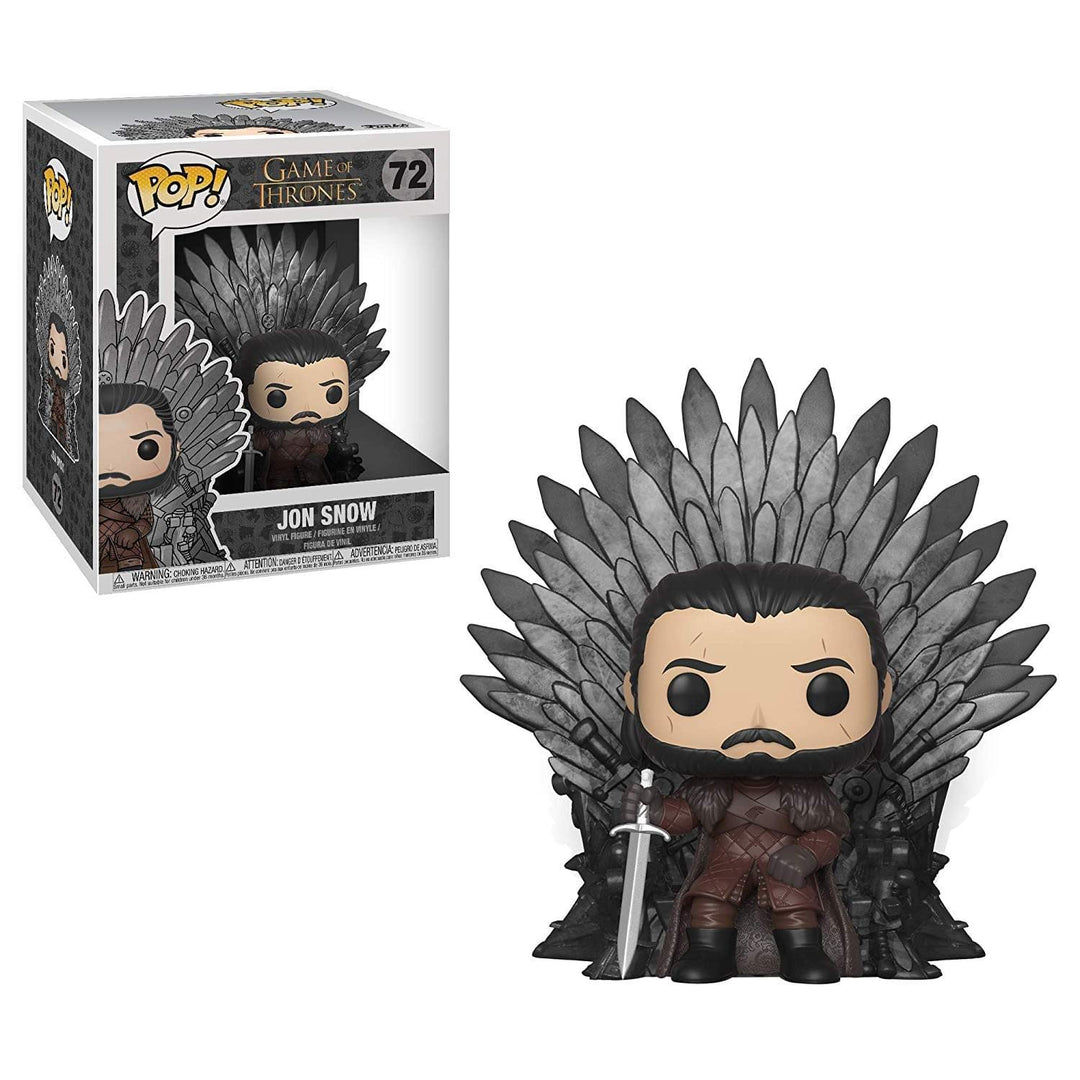Funko Deluxe: Game of Thrones S10: Jon Snow Sitting on Iron Throne, Mehrfarben,Einheitsgrösse POP! D