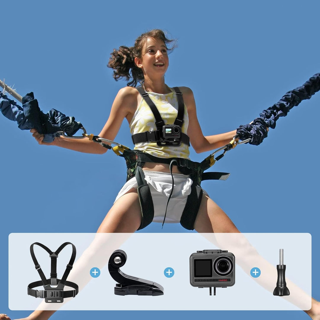 AKASO Action Cam Bungee Kit kompatibel mit EK7000/EK7000 Pro/Brave 4/Brave 4 pro/Brave 7 LE/Brave 7/